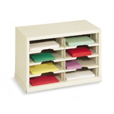 Mail Room Sorter and Office Organizer - 25"W x 12-3/4"D, 8 Pocket Sorter with 11-1/2"W Shelves