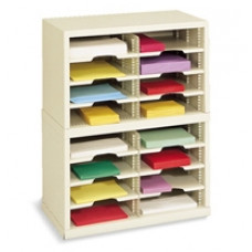 Mail Room Sorters and Office Organizers - 25"W x 15-3/4"D, 16 Pocket Sorter with 11-1/2"W Shelves