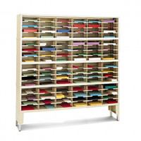 Mail Room Furniture or Office Organizer - 60"W x 12-3/4"D, 96 Pockets with 9-1/2"W Shelves