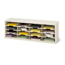 Mail Console or Office Organizer 48"W x 15-3/4"D, 16 Pocket Sorter with 11-1/2"W Shelves