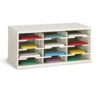Office Organizer or Mail Room Sorter 36"W X 12-3/4"D, 12 Pocket Sorter with 11-1/2"W Shelves
