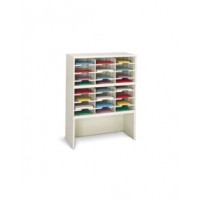 Office Organizer or Mail Room Sorter 36"W x 12-3/4"D, 24 Pocket Sorter with Riser and 11-1/2"W Shelves
