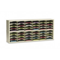 Mailroom Console and Office Organizer 72"W x 15-3/4"D, 48 Pocket Sorter with 11-1/2"W Shelves