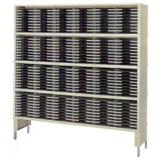 Mailroom Console and Office Organizer 72"W x 12-3/4"D, 216 Pocket Sorter with Leg Riser and 11-1/2"W x 1"H Pockets