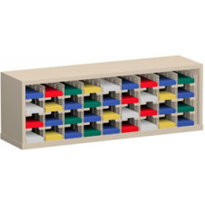 Mail Room Sorter and Office Organizer 48"W x 12-3/4"D, 36 Pocket Sorter with 5"W Mail Sorting Shelves