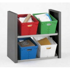 Mail Room Furniture Compact Two Shelf Tote Sorter