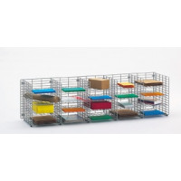 Mail Sorters and Office Organizers 60"W x 15"D, 20 Pocket Wire Mail Sorter- FREE Quantity Shipping!
