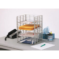 Office Organizers and Mail Center Sorters 4 Pocket Wire Desk Top Organizer - 12"D - FREE Quantity Shipping!