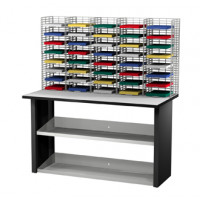 Mail Room Sorters and Office Organizers 40 Pocket Wire Mail Sorter, Legal Depth 15"D and Economy Table - FREE Quantity Shipping!