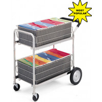 Mail Delivery Cart with 2 Removable File Baskets